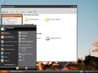 Windows XP con Zune Desktop Theme
